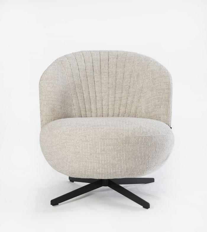 Fauteuil Messina met draaivoet zwart