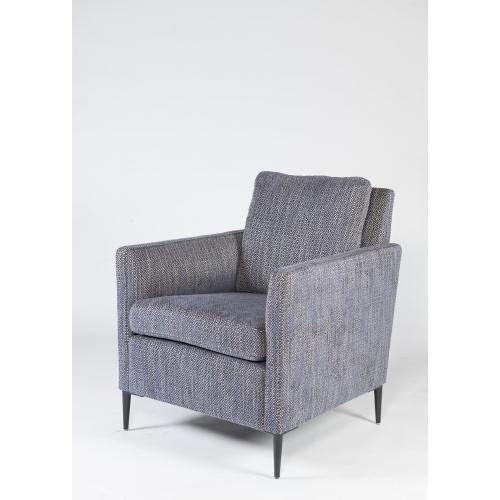 Grijze fauteuil met armleuning