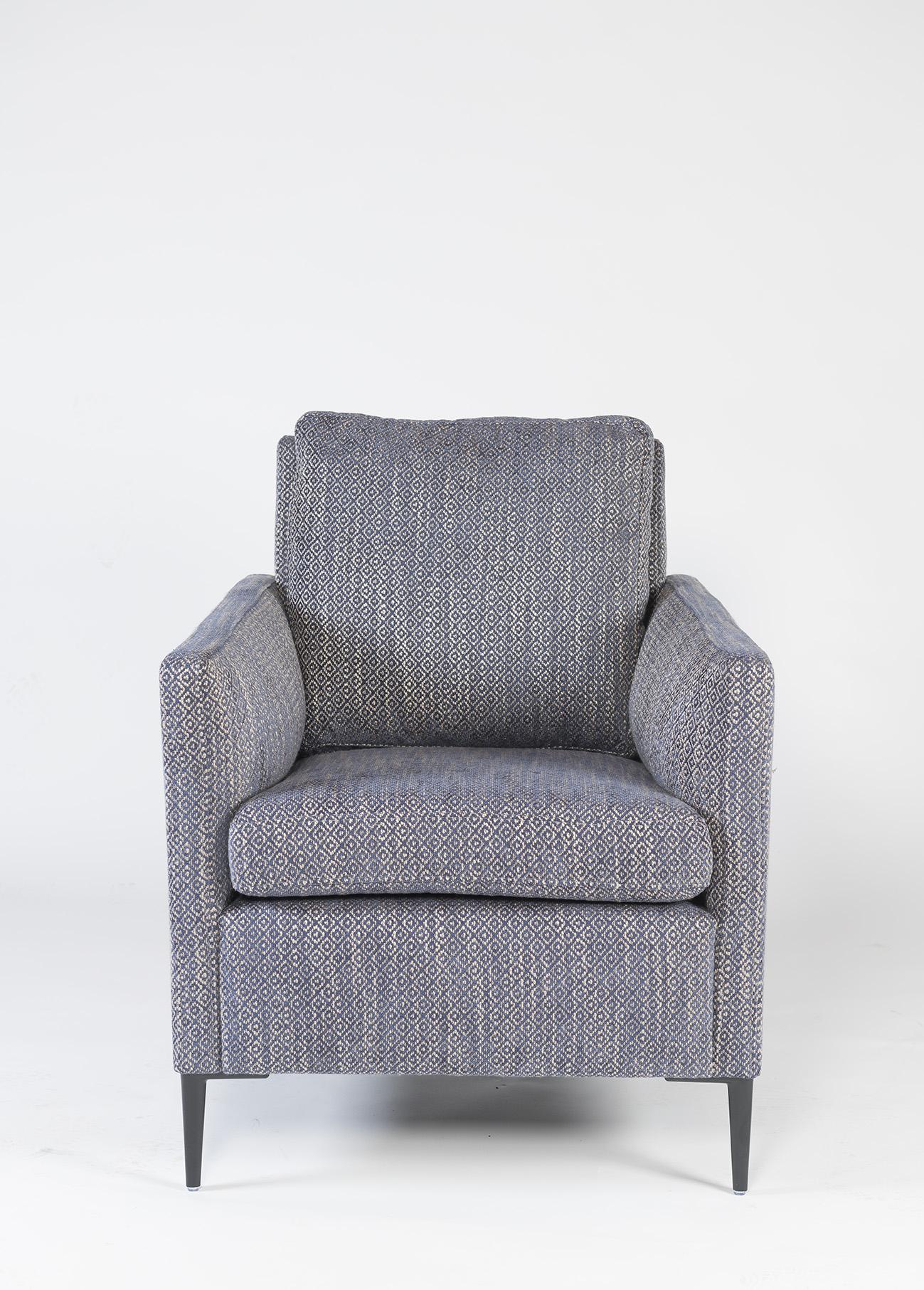 Grijze fauteuil met armleuning