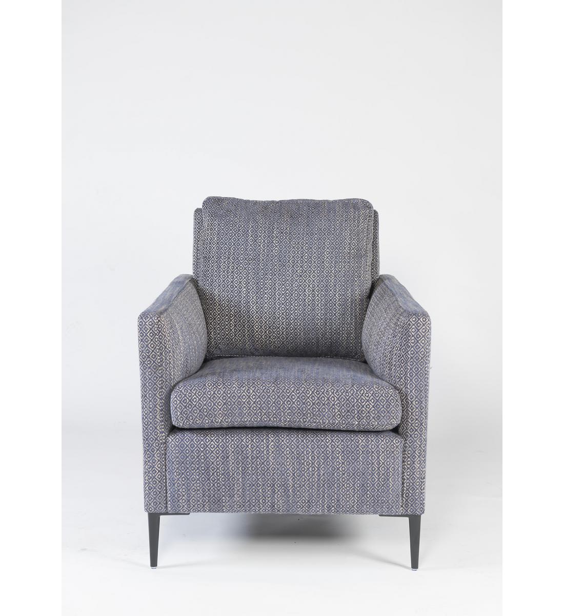 Grijze fauteuil met armleuning